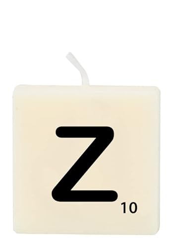 PD-Party 7040036 Geburtstag dekoratives Wachsbrief Kerze | Wax Candle - Z, Cremefarben/Schwarz, 4cm Länge x 4cm Breite x 2cm Höhe von PD-Party