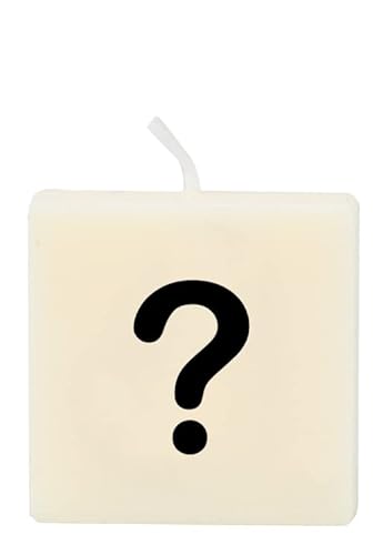 PD-Party 7040038 Geburtstag dekoratives Wachs Symbol Kerze | Wax Candle - ?, Cremefarben/Schwarz, 4cm Länge x 4cm Breite x 2cm Höhe von PD-Party