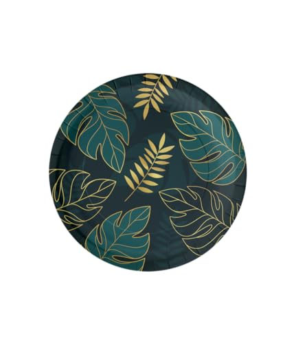 PD-Party 7130001 Fröhlich Partei Platten | Speziell Thema | Tisch Dekoration – Leaves, Pack von 8, Mehrfarben, 22.6cm Länge x 22.6cm Breite x 1.6cm Höhe von PD-Party