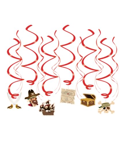 PD-Party: Luftschlangen für Geburtstage 12 Stück - Wirbel im Piraten-Design - Happy Birthday Girlande - Piraten Geburtstag Deko für Jungen & Mädchen - Piraten Deko für den Kindergeburtstag - 70 cm PD-Party: Luftschlangen für Geburtstage 12 Stück - Wirbel im Piraten-Design - Happy Birthday Girlande - Piraten Geburtstag Deko für Jungen & Mädchen - Piraten Deko für den Kindergeburtstag - 70 cm von PD-Party