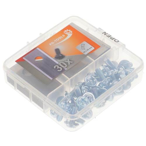 PD Tools Mähroboter Ersatzmesser Set 30 Stück SK5 Stahl HRC56-60 inkl. Schrauben Kombikopf kompatibel Rasen Roboter mit rechteckigen Klingen PD Tools Mähroboter Ersatzmesser Set 30 Stück SK5 Stahl HRC56-60 inkl. Schrauben Kombikopf kompatibel Rasen Roboter mit rechteckigen Klingen von PD-TOOLS