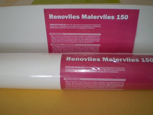 Renovlies Malervlies Anstrich-Vlies glatte überstreichbare Vliestapete weiß 150g 18,75qm 1 Rolle von PD Wieber