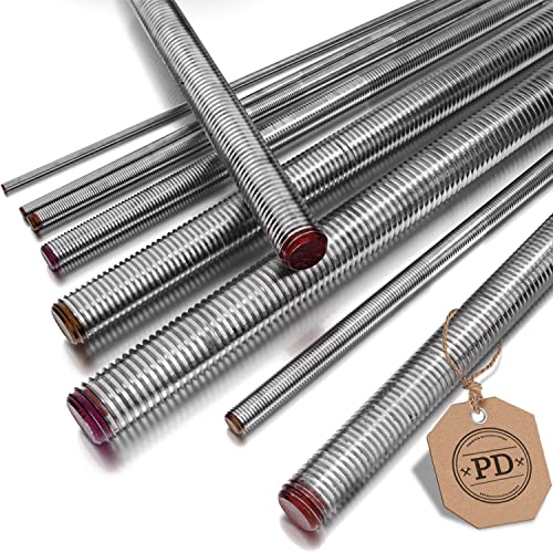 PD® Gewindestangen M4 Edelstahl A4 V4A (DIN 976 / DIN 975) | 1 Meter Gewindestab mit Regelgewinde | Zuschneidbare Gewindebolzen in vielen Größen & Mengen | 5 Stück von PD
