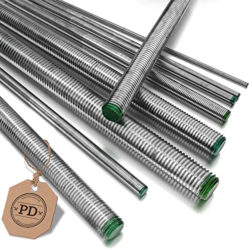 PD® Gewindestangen M8 x 1000 mm mit LINKSGEWINDE (DIN 976 / DIN 975) | Gewindestab aus Edelstahl A2 V2A | Gewindebolzen Links | 1 Stück von PD