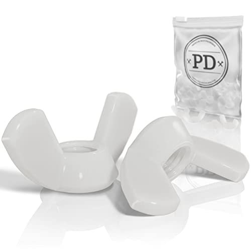 PD® Kunststoff Flügelmuttern M10 (DIN 315) | Hochwertige PA Nylon Flügelmutter | Plastik Muttern Schmetterlingsmuttern zur universellen Nutzung | 50 Stück von PD