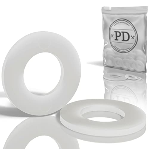 PD® Kunststoff Unterlegscheiben M10 (DIN 125 Form A/ISO 7089) | Hochwertige PA Nylon Beilagscheiben | Kunststoffscheiben Polyamidscheiben mit kleinem Außendurchmesser | 10 Stück von PD