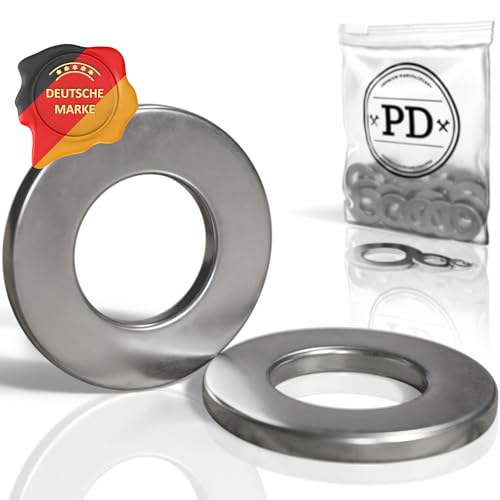 PD® Unterlegscheiben M24 (DIN 125 Form A/ISO 7089) | Hochwertige A2 V2A Edelstahl Beilagscheiben | Rostfreie Edelstahlscheiben flach mit kleinem Außendurchmesser | 10 Stück von PD