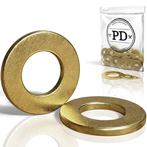 PD® Unterlegscheiben M3 (DIN 125 Form A/ISO 7089) | Hochwertige Messing Beilagscheiben | Metallscheiben Messingscheiben flach mit kleinem Außendurchmesser | 50 Stück von PD