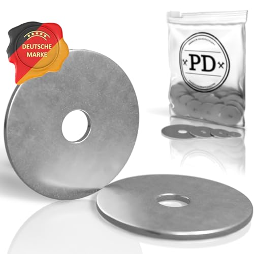 PD® große Karosseriescheiben M4x25 (Kotflügelscheiben) | Hochwertige A2 V2A Edelstahl Unterlegscheiben | Rostfreie Edelstahlscheiben Beilagscheiben mit extra großem Außendurchmesser | 25 Stück von PD