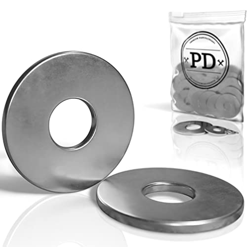 PD® große Unterlegscheiben M10 (DIN 9021 / ISO 7093) | Hochwertige A2 V2A Edelstahl Karosseriescheiben | Rostfreie Edelstahlscheiben Beilagscheiben mit großem Außendurchmesser | 10 Stück von PD