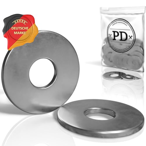 PD® große Unterlegscheiben M16 (DIN 9021 / ISO 7093) | Hochwertige A2 V2A Edelstahl Karosseriescheiben | Rostfreie Edelstahlscheiben Beilagscheiben mit großem Außendurchmesser | 5 Stück von PD