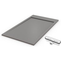 Extra flache Duschwanne PREMIUM AMBIENTE Staubgrau RAL 7037 80x180 von PDD