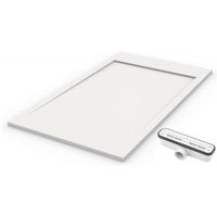 Extra flache Duschwanne premium ambiente weiß ral 9003 80x100 von PDD
