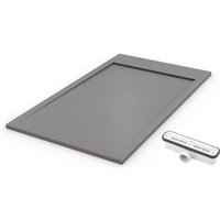 PDD - Extra flache Duschwanne premium ambiente Staubgrau ral 7037 80x100 von PDD