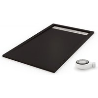 PDD - Extra flache Duschwanne premium schwarz ral 9005 70x120 von PDD