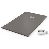 Extra flache Duschwanne natural Staubgrau ral 7037 70x130 von PDD