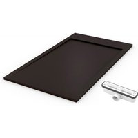 PDD - Extra flache Duschwanne premium ambiente schwarz ral 9005 80x160 von PDD