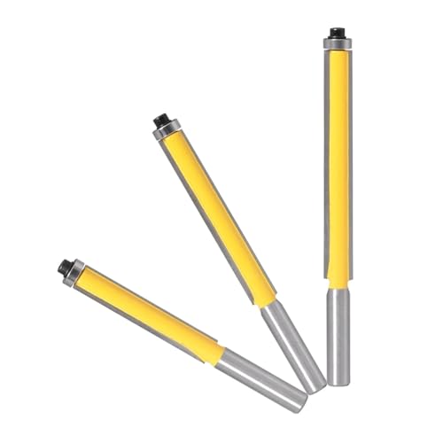 1 stücke 8mm schaft lange klinge flush bohrer flush trim fräser bohrer holzbearbeitung schneiden werkzeug ende lager(3PCS) von PDFEswm