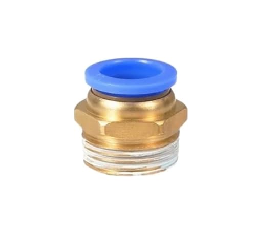 10PCS Pneumatische Luft Anschluss Fitting PC 4mm 6mm 8mm 10mm 12mm Gewinde 1/4 "1/8" 3/8 1/2 M5 Schlauch Armaturen Rohr Schnell Anschlüsse(Pc8-03) von PDFEswm
