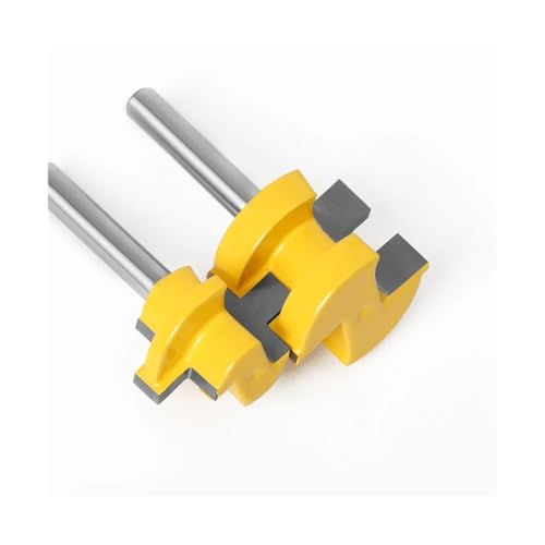 2-teiliges Mini-Fräser-Bit-Set mit Nut und Feder – 1/4 Zoll, 6 mm, 8 mm Schaft, Linienmesser, Holzbearbeitungsschneider, Zapfenschneider for Holzbearbeitungswerkzeuge(8mm shank) von PDFEswm
