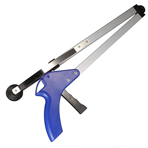 Prettyui Aluminium Faltbarer Greifer Greifarm Müllzange Greifzange Greifhilfe Handgreifer,Länge 82cm von Prettyui