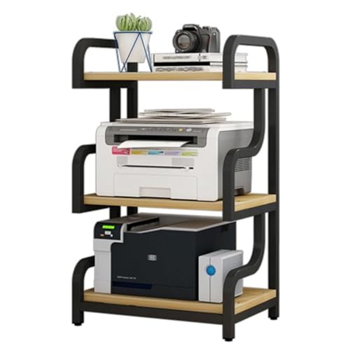 AV-Schrank Audio-Rack, Audio-Video-Medienständer, Audio-Video-Turm Stereo-Audio-Rack-Ständer, Ideal for Ecken und Kleine Räume(Black,3tier) von PDKFHNR