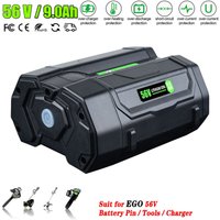 【1 Packung】9,0 Ah BA5600T Ersatz für EGO 56 V Li-on Akku Pin Power+ BA1400T kompatibel mit 56 V Elektrowerkzeugen CS1604 CS1804 HT2400 von PDSTATION