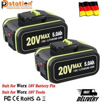 Pdstation - 2 Stück 20V 5.0Ah Ersatz Akku für Worx 20V Akku WA3553 WR142E WA3551 WA3553 WA3556 WA3572 WA3605 WA3641 von PDSTATION
