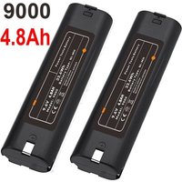 Pdstation - 2Pcs 9,6 v 4800 mAh Ni-MH Ersatzbatterie für Makita 191681-2 632007-4 9000 9001 9002 9033 9034 9600 4190D 6012HD 6092D ML900 8400D 8402V von PDSTATION
