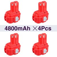 4PCS für Makita 9.6Volt 4800mAh Ni-MH Batterie 9120 9122 9133 9134 9135 6222D NEU von PDSTATION