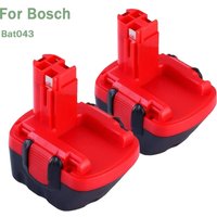 Ersatzbatterie für Bosch-Batterie 12 v 4800 mAh ni-mh BAT043 BAT045 BAT120 PSB12VE-2 PSR12VE-2 PSR1200 PSR12-2 2607335249 2607335261 (2PCS) von PDSTATION