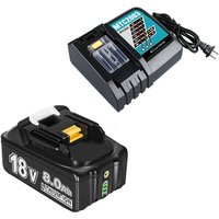 Pdstation - 1 Packung Ersatzakku 18 v 8,0 Ah, kompatibel mit 3 a Ladegerät DC18RC, kompatibel mit Makita 18 Volt Akku BL1840B BL1850B BL1860B von PDSTATION