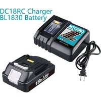 Pdstation - 18 v 3,0 Ah Akku (1 Packung) und 3 a Ladegerät DC18RC Ersatz, kompatibel mit Makita 18 v Lithium-Ionen-Akkus BL1860 BL1850 BL1840 BL1830 von PDSTATION