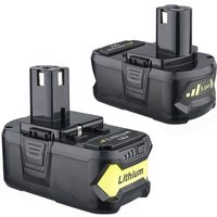 Pdstation - 2 x 5.0Ah 18 v Lithium Akku Ersatz für Ryobi One Plus Akku BPL1815 P104 P108 P102 P103 P105 P107 P109 P122 BPL-1815 BPL-1 BPL822 von PDSTATION