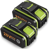 2Packs 20V 5500mAh Akku für Worx WA3553 Li-Ion Akku Ersatz für Worx WA3760 WA3765 WA3883 WA3869 WA3880 WA3867 WA3881 WX800 WG894E WX166 von PDSTATION
