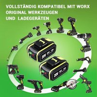 Pdstation - 2X 7.0Ah Ersatzakku WA3553 für Worx 20V Akku-Elektrowerkzeuge WA3551 WA3572 WA3553 WX390 WX176 WX178 WU268 WX166.4 WX372.1 WX800 WG259E Pdstation - 2X 7.0Ah Ersatzakku WA3553 für Worx 20V Akku-Elektrowerkzeuge WA3551 WA3572 WA3553 WX390 WX176 WX178 WU268 WX166.4 WX372.1 WX800 WG259E von PDSTATION