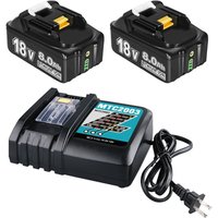 Pdstation - 2er-Pack 18 v 8 Ah Ersatzakkus, kompatibel mit 3 a DC18RC-Ladegerät, kompatibel mit Makita 18 Volt Akku BL1840B BL1850B BL1860B von PDSTATION