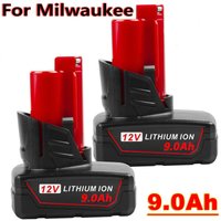 Pdstation - 2set 9000mAh Für Milwaukee Ersatzakku M12B6 M12 12V Lithium 48-11-2460 von PDSTATION