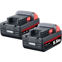 Pdstation - 2× für Bosch BAT609 BAT610G Akku 18V 5500mAh Li-Ion Rot&Schwarz BAT618 BAT609 BAT622 BAT609G BAT618G BAT619 von PDSTATION
