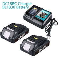 Pdstation - 3,0 Ah 18 v Akku (2er-Pack) und 3 a Ladegerät DC18RC Ersatz, kompatibel mit Makita 18 v Lithium-Ionen-Akkus BL1860 BL1850 BL1840 BL1830 von PDSTATION