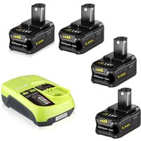 Pdstation - 4er-Pack 5,5 Ah P108 Lithium-Ionen-Akkus, kompatibel mit Ryobi 18 v (0ne+) P102, P103, P105, P107, P108, P109, RB18L50, RB18L40, RB18L25, von PDSTATION