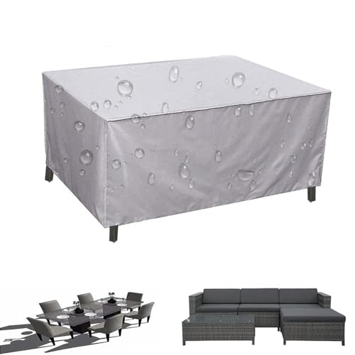 Abdeckung für Gartenmöbel 90x80x70cm/L x W x H, Wasserdichte, Winterfest, 600D-Oxford-PVC-Beschichtung, Rechteckig Schutzhülle, Multi Größe Schutzhülle Gartenmöbel Terrasse Gartenmöbel - Silber von PDSYCB
