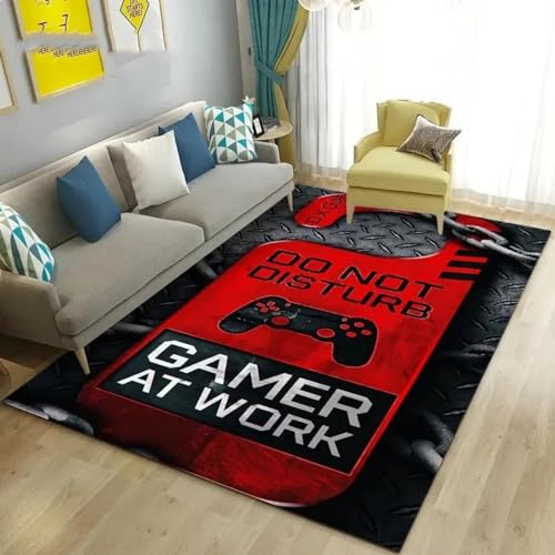 PDSYCB 3D Cartoon Gamer Game Controller Bereich Teppich Teppich Teppich FüR Wohnzimmer Schlafzimmer Sofa Fuß Matte Dekoration Kind Spielen Rutsch Feste Boden Matte 150x240cm von PDSYCB