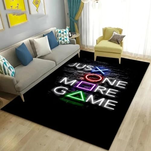 PDSYCB 3D Cartoon Gamer Game Controller Bereich Teppich Teppich Teppich FüR Wohnzimmer Schlafzimmer Sofa Fuß Matte Dekoration Kind Spielen Rutsch Feste Boden Matte 180x280cm von PDSYCB