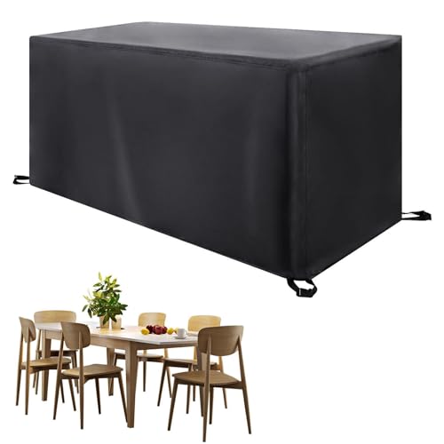 PDSYCB Abdeckung für Gartenmöbel 140x100x90cm LxWxH Multi Größe Abdeckplane Gartenmöbel Schwarz 420D Oxford Gewebe wasserdichte Schutzhülle Anti-UV für Gartenmöbel Sets Tische und Stühle von PDSYCB