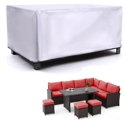 PDSYCB Abdeckungen für Gartenmöbel 120x70x100cm Wasserdicht, Gartentisch Abdeckung 420D Oxford-Stoff, Abdeckung Gartenmöbel Winddicht, Anti-UV für Rattanmöbel Balkonmöbel, Silber PDSYCB Abdeckungen für Gartenmöbel 120x70x100cm Wasserdicht, Gartentisch Abdeckung 420D Oxford-Stoff, Abdeckung Gartenmöbel Winddicht, Anti-UV für Rattanmöbel Balkonmöbel, Silber von PDSYCB