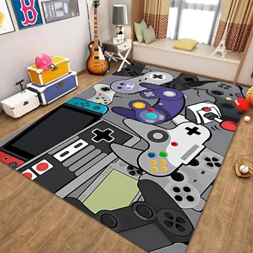 PDSYCB Gamer Controller Teppich für zu Hause Wohnzimmer Junge Schlafzimmer große Fläche Teppich Waschbarer Gamer Controller Teppiche Korridor Kinder Teppich Dekoration nach Hause 60x90cm von PDSYCB