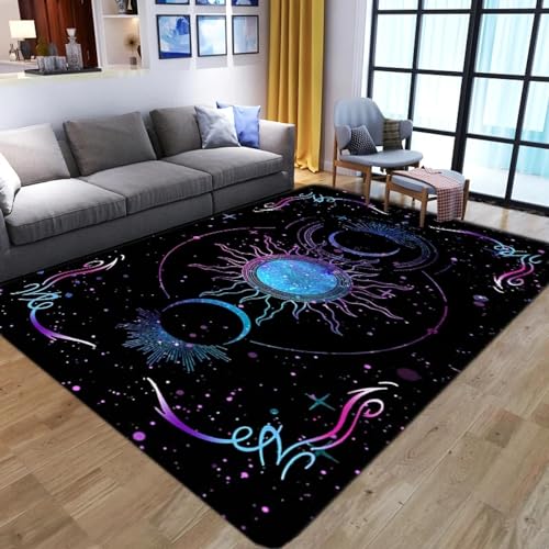 PDSYCB Moderne Bedruckte Teppiche für Wohnzimmer Schlafzimmer Wunderschöne Boden Matte Boden Matte Mädchen Teppich Flur rutsch festen Teppich Blumen Badezimmer Bereich Teppich 140x200cm von PDSYCB