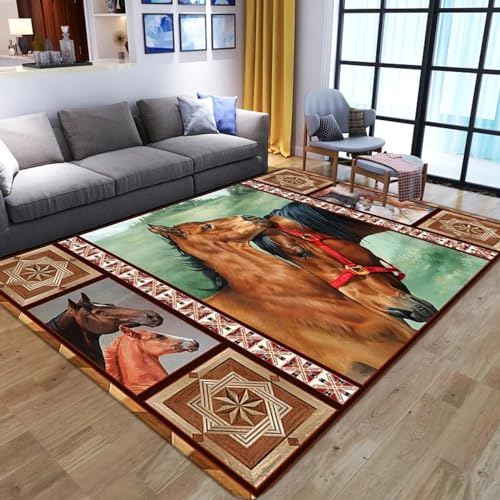 PDSYCB Moderne Bedruckte Teppiche für Wohnzimmer Schlafzimmer Wunderschöne Boden Matte Boden Matte Mädchen Teppich Flur rutsch festen Teppich Blumen Badezimmer Bereich Teppich 160x220cm von PDSYCB