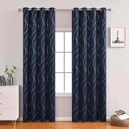 PDSYCB Verdunklungsgardine Blau WxH/2x75x205cm Gardinen WohnzimmerDicke Vorhänge mit Ösen für Wohnzimmer 2er Set Küchen Kälteschutz & Hitzeschutz Fensterdekor Landhaus Gardine Vorhänge PDSYCB Verdunklungsgardine Blau WxH/2x75x205cm Gardinen WohnzimmerDicke Vorhänge mit Ösen für Wohnzimmer 2er Set Küchen Kälteschutz & Hitzeschutz Fensterdekor Landhaus Gardine Vorhänge von PDSYCB